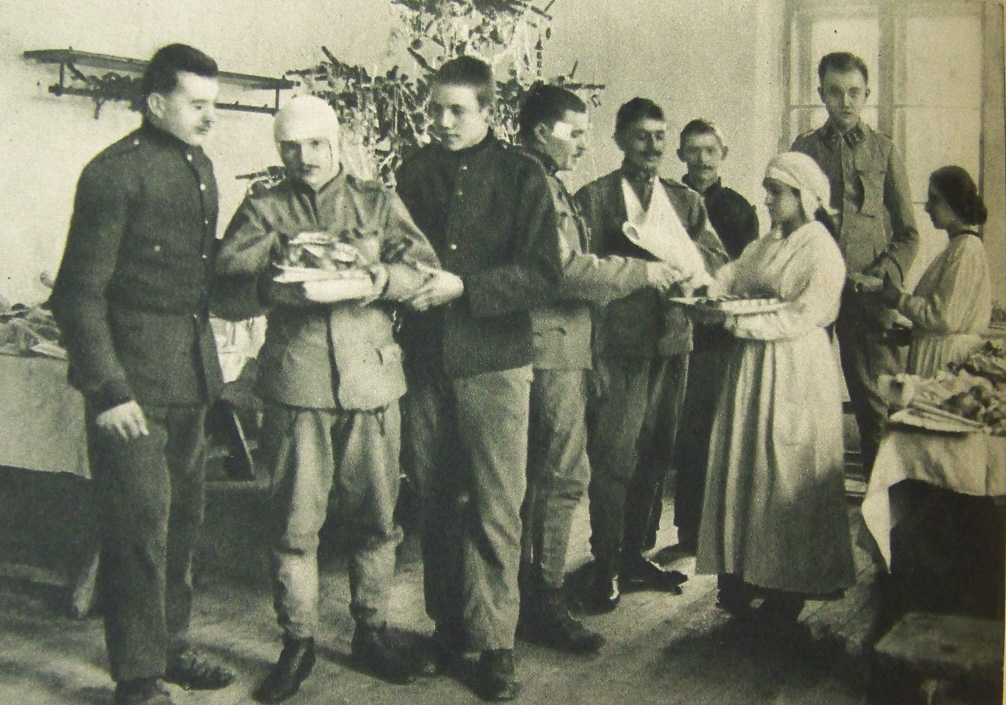 Kórházi sebesültek karácsonya 1914-ben