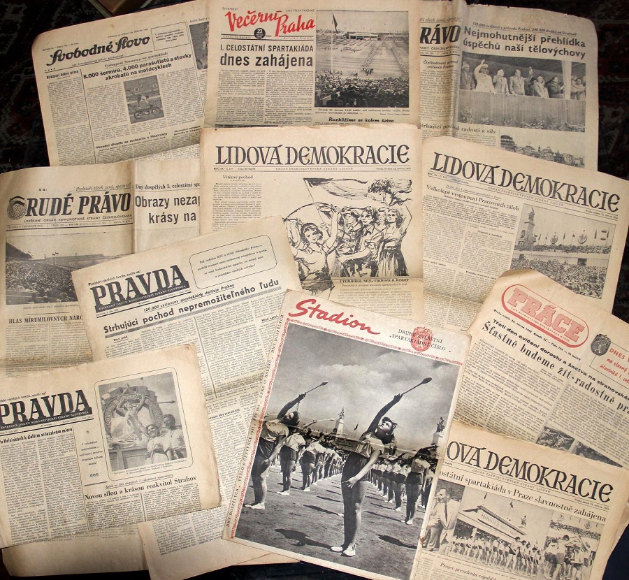 A szpartakiádról tudósító újságok 1955-bol