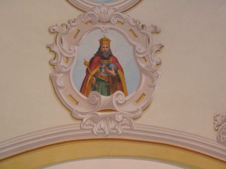 Csáky Károly felvétele Szent István király varbói templomfreskójáról
