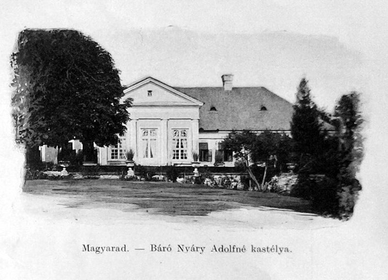 A magyaradi Nyáry-kastély egy régi képeslapon