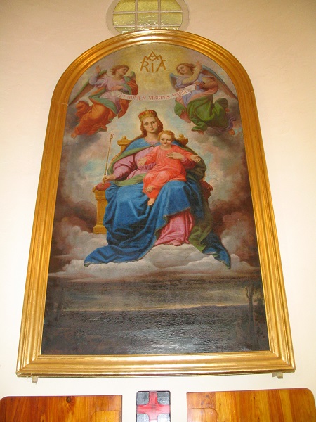 Szűz Mária oltárkép a Csábi templomban  Csáky Károly felvételén