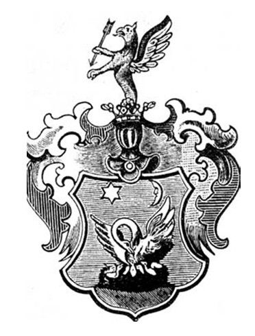 A Mikovíny család címere Csáky Károly reprodukcióján