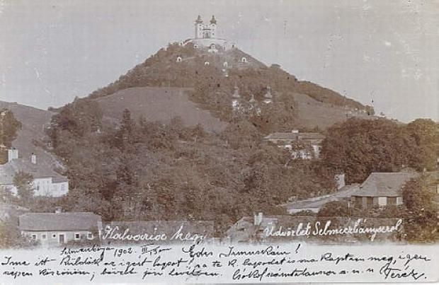 A selmeci kálvária 1902-ben egy régi képeslapon