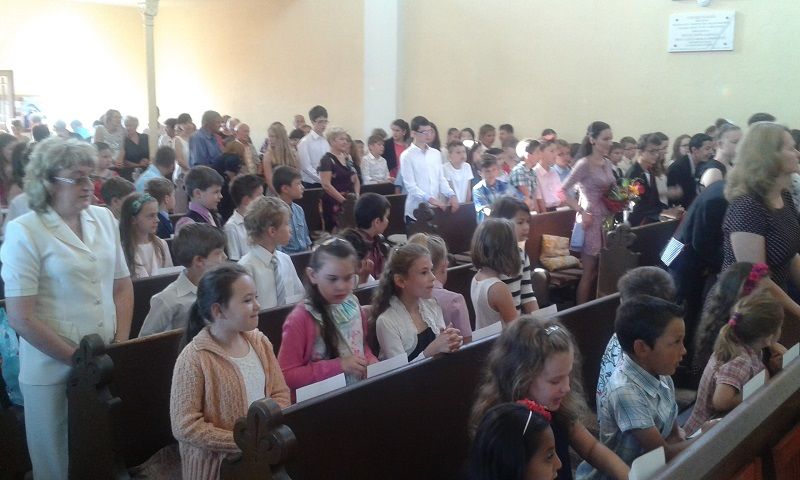Tanévzáró istentisztelet a Rozsnyói Református Egyházközség Alapiskolájában (Fotó: BB)