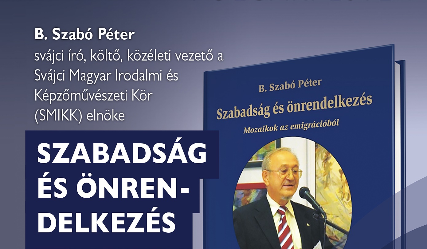 Komáromban mutatják be B. Szabó Péter Szabadság és önrendelkezés című kötetét