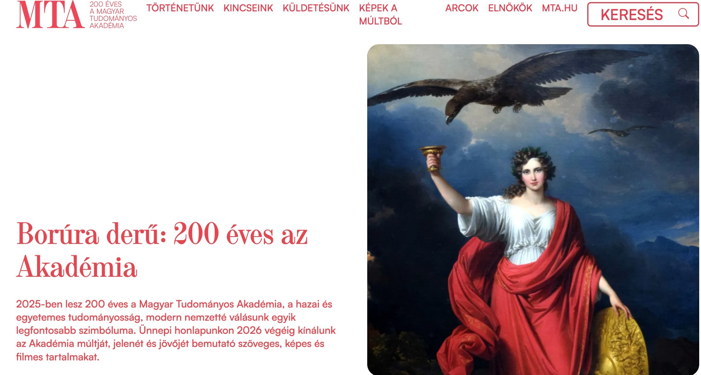 A new website honoring the 200-year-old Hungarian Academy of Sciences will be launched next year