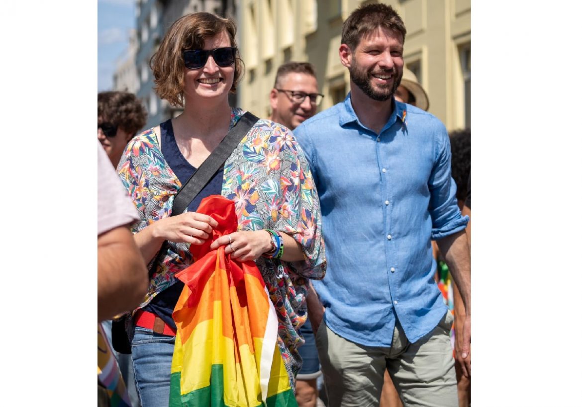 Lucia Plavákova az egyik pozsonyi pride felvonuláson