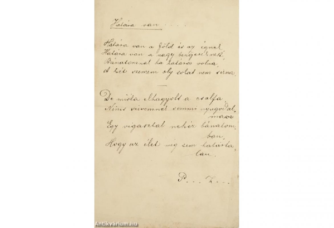 petofi zoltan kezirat